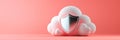 Cloud Security Protected Data with Shield representing safety privacy digital protection cyber security and secure storage