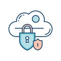 Cloud Security: Protecting Data with Encryption and Shield for Secure Cloud Computing Royalty Free Stock Photo