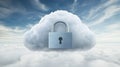 Cloud security, protecting data and privacy in the digital age with encryption access control Royalty Free Stock Photo