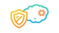 Cloud Security Shield: Digital Protection Gear, vector design Generative AI Royalty Free Stock Photo