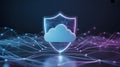 Cloud Security Shield Secure Network Data Protection Royalty Free Stock Photo