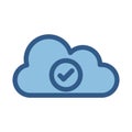 Cloud selected Fill Isolated Vector icon which can easily modify or edit