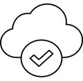 Cloud selected Vector icon that can easily modify or edit