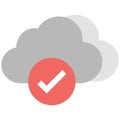 Cloud selected Vector icon that can easily modify or edit it for social media