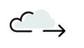 Cloud Send Icon: Data Upload Flat Design, vector design Generative AI Royalty Free Stock Photo