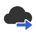 Cloud sending file icon