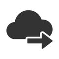 Cloud sending file icon
