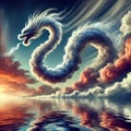 Cloud Serpent A serpent made of clouds flowing and ever changing Royalty Free Stock Photo