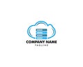 Cloud Server Computer Logo Design Template Royalty Free Stock Photo