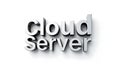 Cloud server concept with bold typography on a simple background highlighting tech Royalty Free Stock Photo