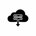 Cloud Server Data Download Icon Royalty Free Stock Photo