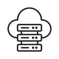 Cloud and Server Data icon vector image. Suitable for mobile apps, web apps and print media. Royalty Free Stock Photo