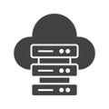 Cloud and Server Data icon vector image. Royalty Free Stock Photo