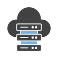 Cloud and Server Data icon vector image. Royalty Free Stock Photo