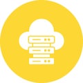 Cloud and Server Data icon vector image. Royalty Free Stock Photo