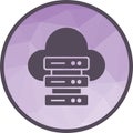 Cloud and Server Data icon vector image. Royalty Free Stock Photo