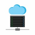 Cloud and Server Data icon vector image. Royalty Free Stock Photo