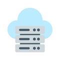 Cloud and Server Data icon vector image. Royalty Free Stock Photo