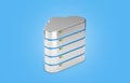 Cloud server for data storage on a blue background. 3d render