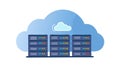 Cloud Server Database Hosting Vector, vector design Generative AI Royalty Free Stock Photo