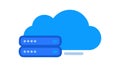 Cloud Server Database Hosting Vector Icon, Network and Big Data Solution, vector design Generative AI Royalty Free Stock Photo