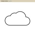 Cloud server icon, Cloud sync, Secure, Cloud services icons, Digital, Editable outline, Wireless technology, Cloud computing, Inte