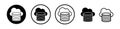 Cloud server icon vector set on white background Royalty Free Stock Photo