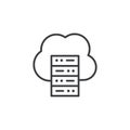 Cloud server icon vector set on white background Royalty Free Stock Photo