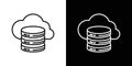 Cloud server icon vector set on white background Royalty Free Stock Photo