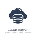 Cloud server icon. Trendy flat vector Cloud server icon on white Royalty Free Stock Photo