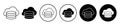 Cloud server icon vector set on white background Royalty Free Stock Photo
