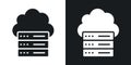 Cloud server icon vector set on white background Royalty Free Stock Photo