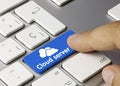 Cloud server - Inscription on Blue Keyboard Key Royalty Free Stock Photo