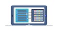 Cloud Server Management on Tablet Screen, vector design Generative AI Royalty Free Stock Photo