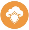 Cloud Server Security Isolated Vector Icon that can easily modify or edit.Glyph_760x800 Royalty Free Stock Photo