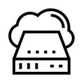 Cloud Server vector glyphs icon Royalty Free Stock Photo