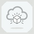 Cloud Service and Application Package Icon Royalty Free Stock Photo