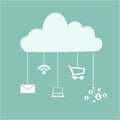 The cloud service applications concept Royalty Free Stock Photo