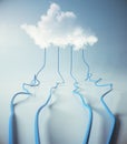 Cloud service backdrop Royalty Free Stock Photo