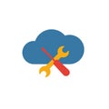 Cloud Service icon. Flat creative element from big data icons collection. Colored cloud service icon for templates, web design and Royalty Free Stock Photo