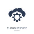 cloud service icon. Trendy flat vector cloud service icon on white background from general collection Royalty Free Stock Photo