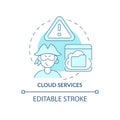 Cloud services blue concept icon
