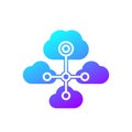 Cloud services or Saas icon on white