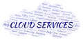 Cloud Services word cloud. Royalty Free Stock Photo