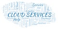 Cloud Services word cloud. Royalty Free Stock Photo
