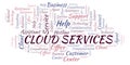 Cloud Services word cloud Royalty Free Stock Photo