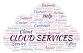 Cloud Services word cloud Royalty Free Stock Photo