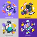 Cloud Services 2x2 Design Concept Royalty Free Stock Photo