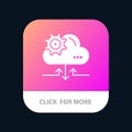 Cloud, Setting, Gear, Arrow Mobile App Icon Design Royalty Free Stock Photo