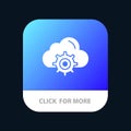 Cloud, Setting, Gear, Computing Mobile App Icon Design Royalty Free Stock Photo